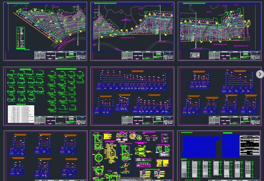 Planos AutoCAD proyectos sanitarios El Quisco